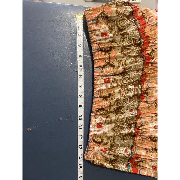 A Bohemian Pleated‎ Maxi Skirt L Boho Lagenlook Festival Hippie Multicolor - Picture 4 of 8